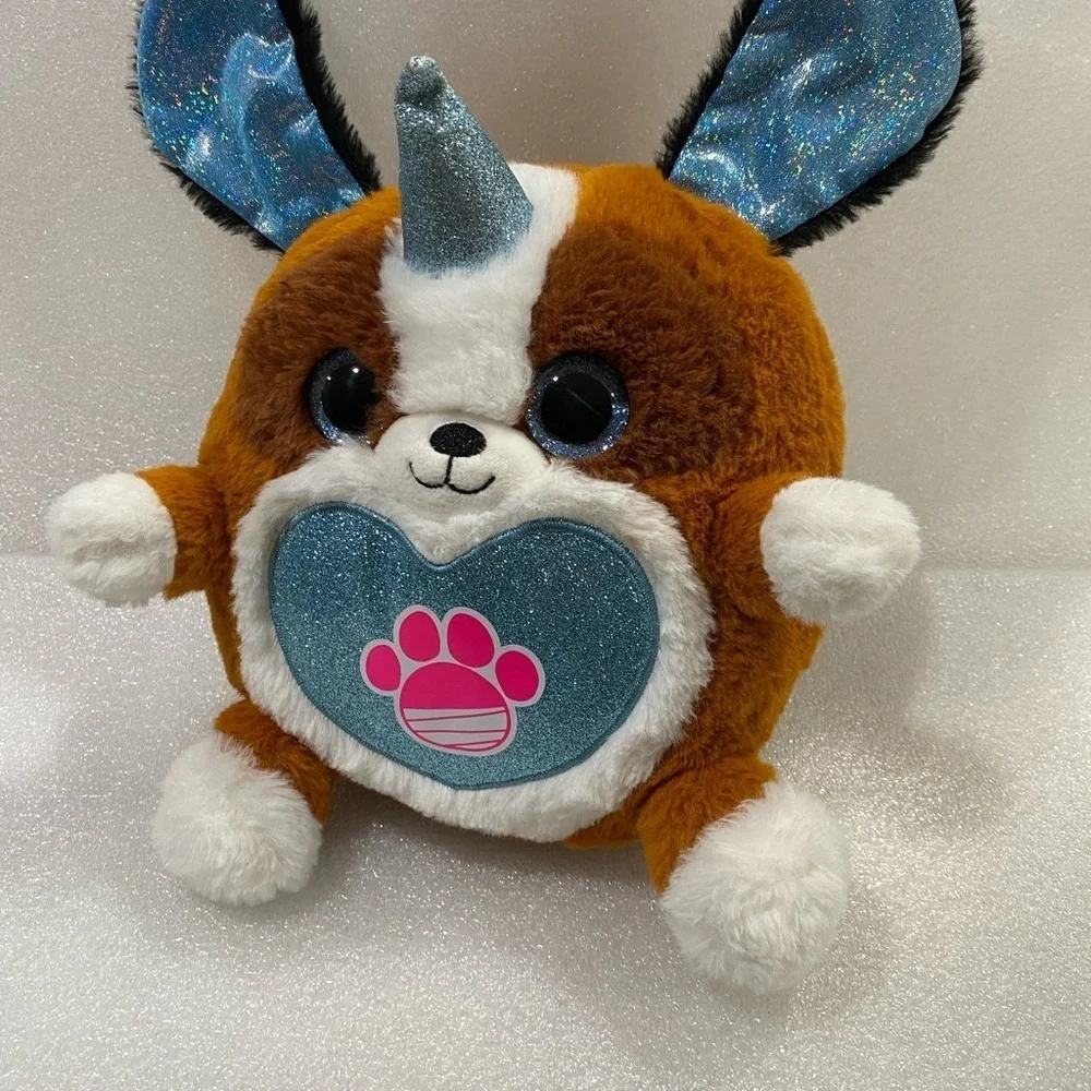 Very soft and comfortable plushie with big ears and eyes made by Raindocorns
